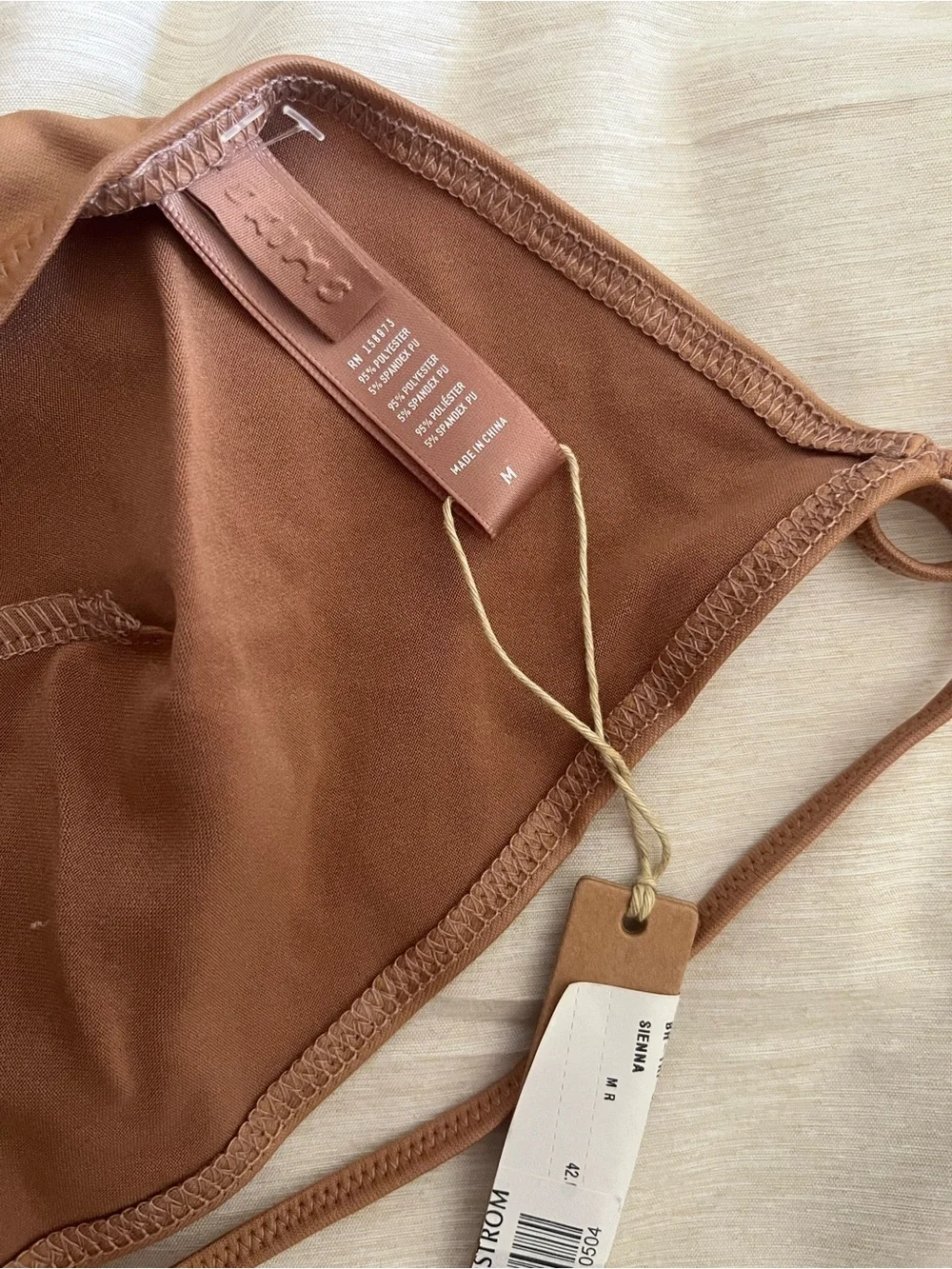 Skims High-Waist Triangle Bikini Set in Warm Brown (Sienna) NWT